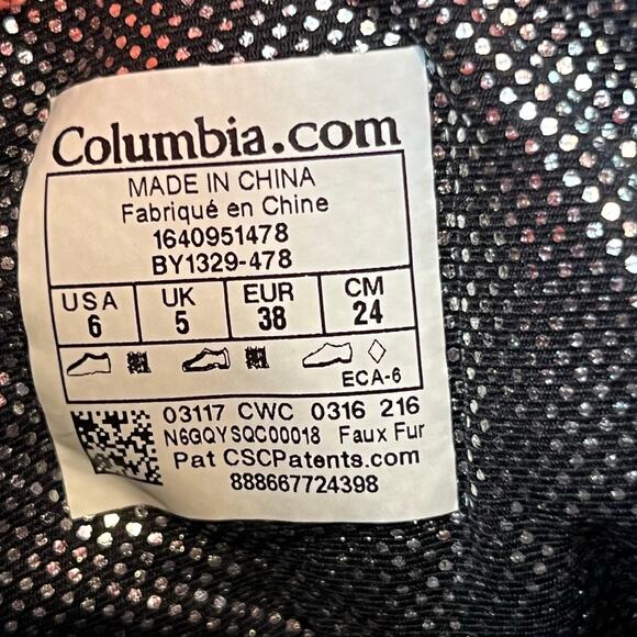 Columbia blue Women's Minx Slip II OH Winter Boot faux fur lined waterproof sz 6 - Picture 7 of 7